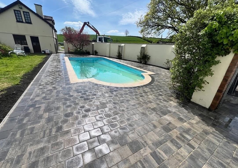 Swimming Pool Surround and Block Paving