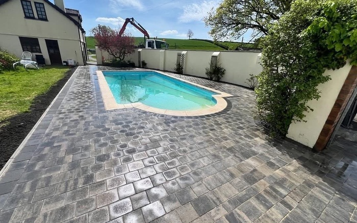 Swimming Pool Surround and Block Paving